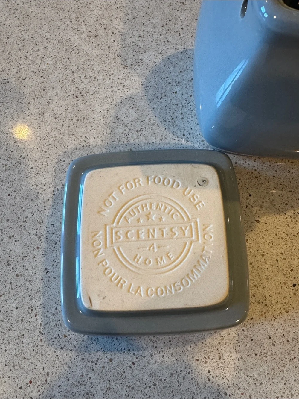Scentsy Classic Curve Gloss Gray Ceramic Wax Warmer